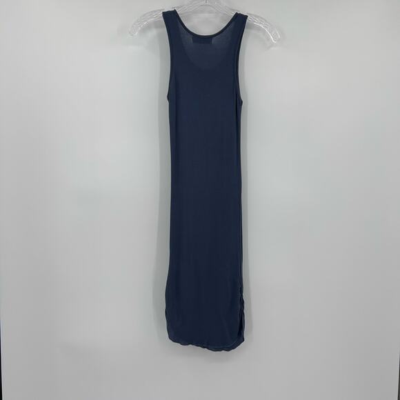 Michael Stars Ruched Tank Dress Nocturnal Blue Supima Cotton Womens OS - Picture 8 of 10